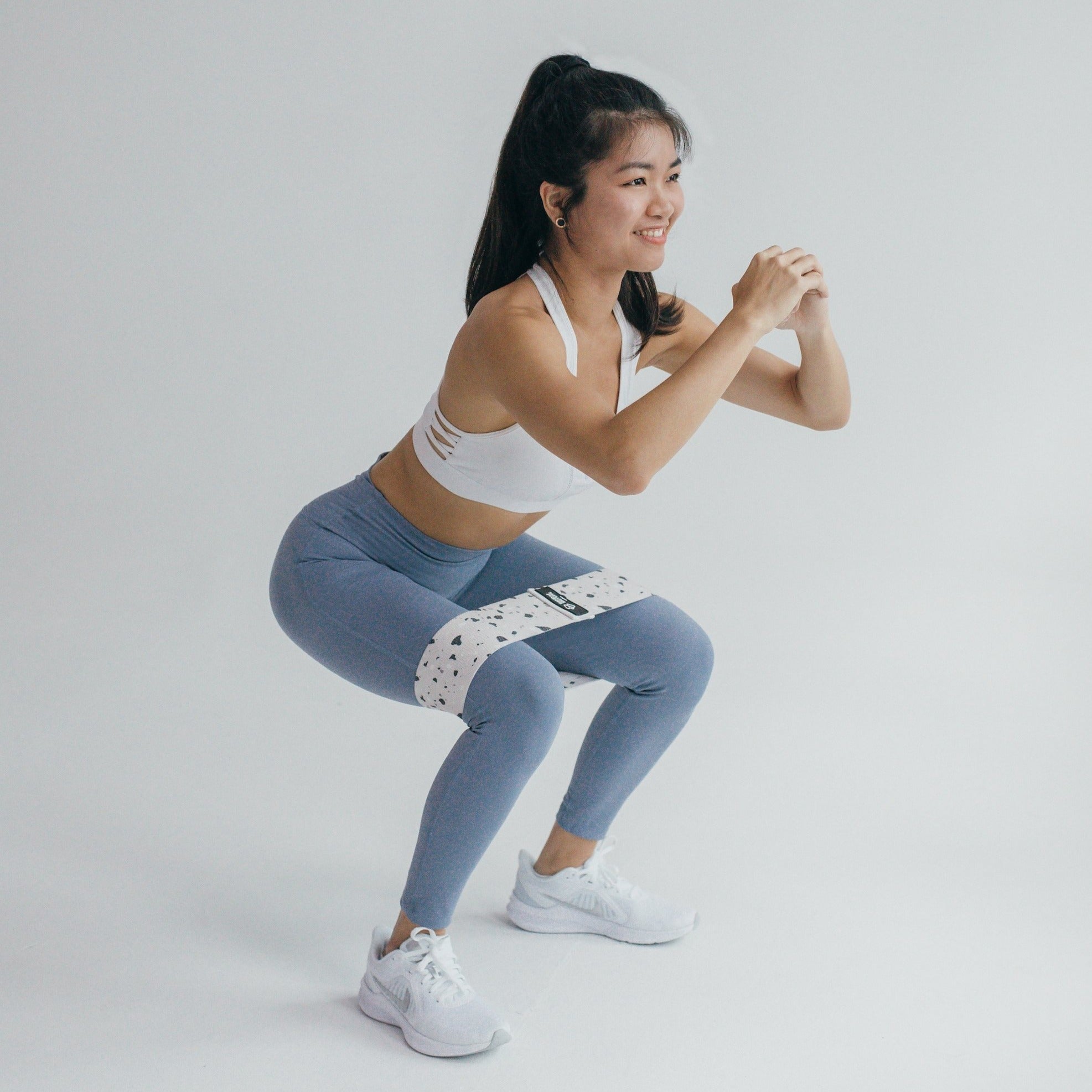 Woman Squats with Booty band2